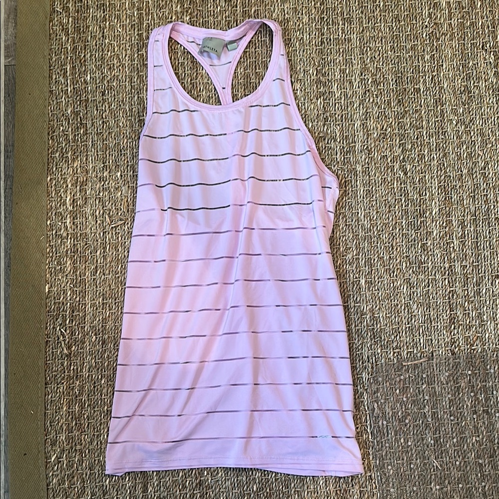 Pink Striped Women's Tank Top